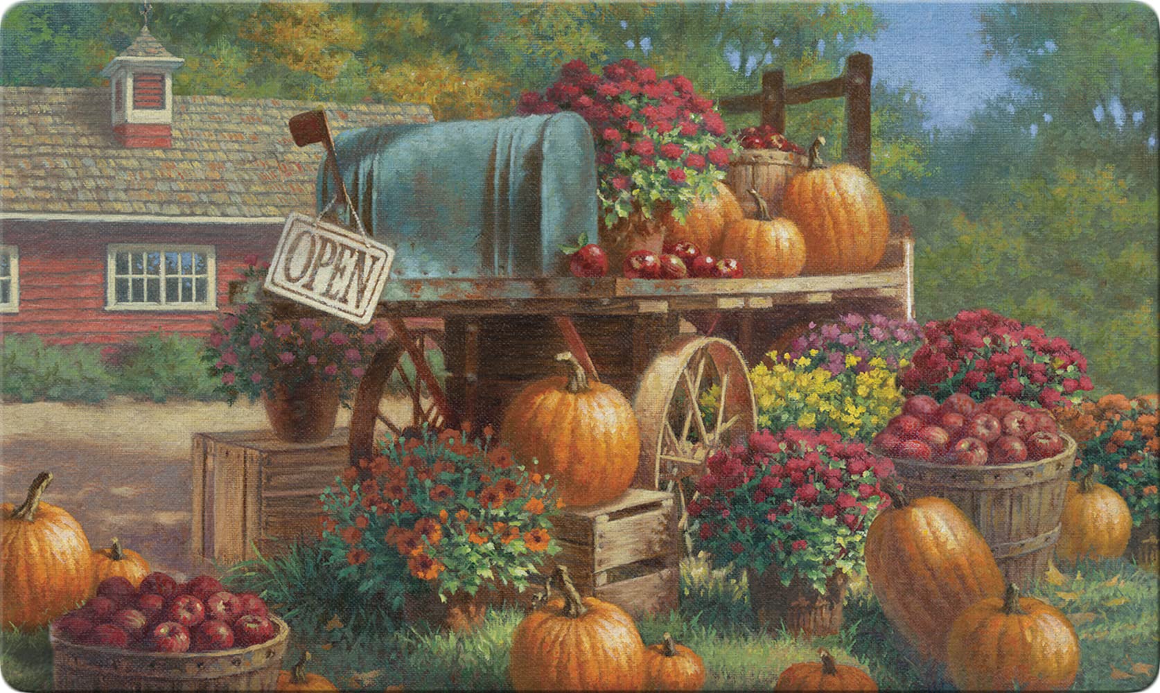 Calloway Mills Harvest Pumpkins Coir Doormat 18x30