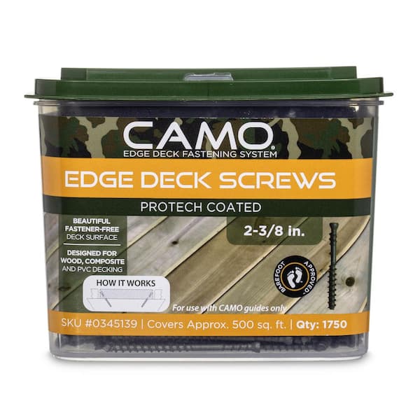 CAMO 345-Count Composite and Hardwood Hidden Deck Fasteners for 5/4 Decking