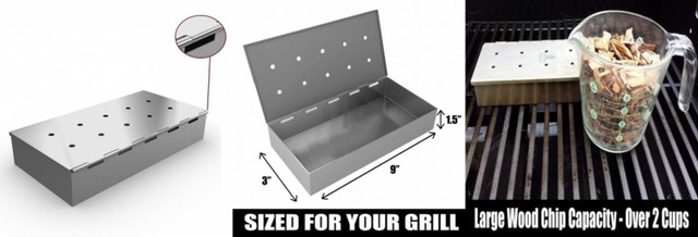 Cave Tools Smoker Box for BBQ Grill Wood Chips