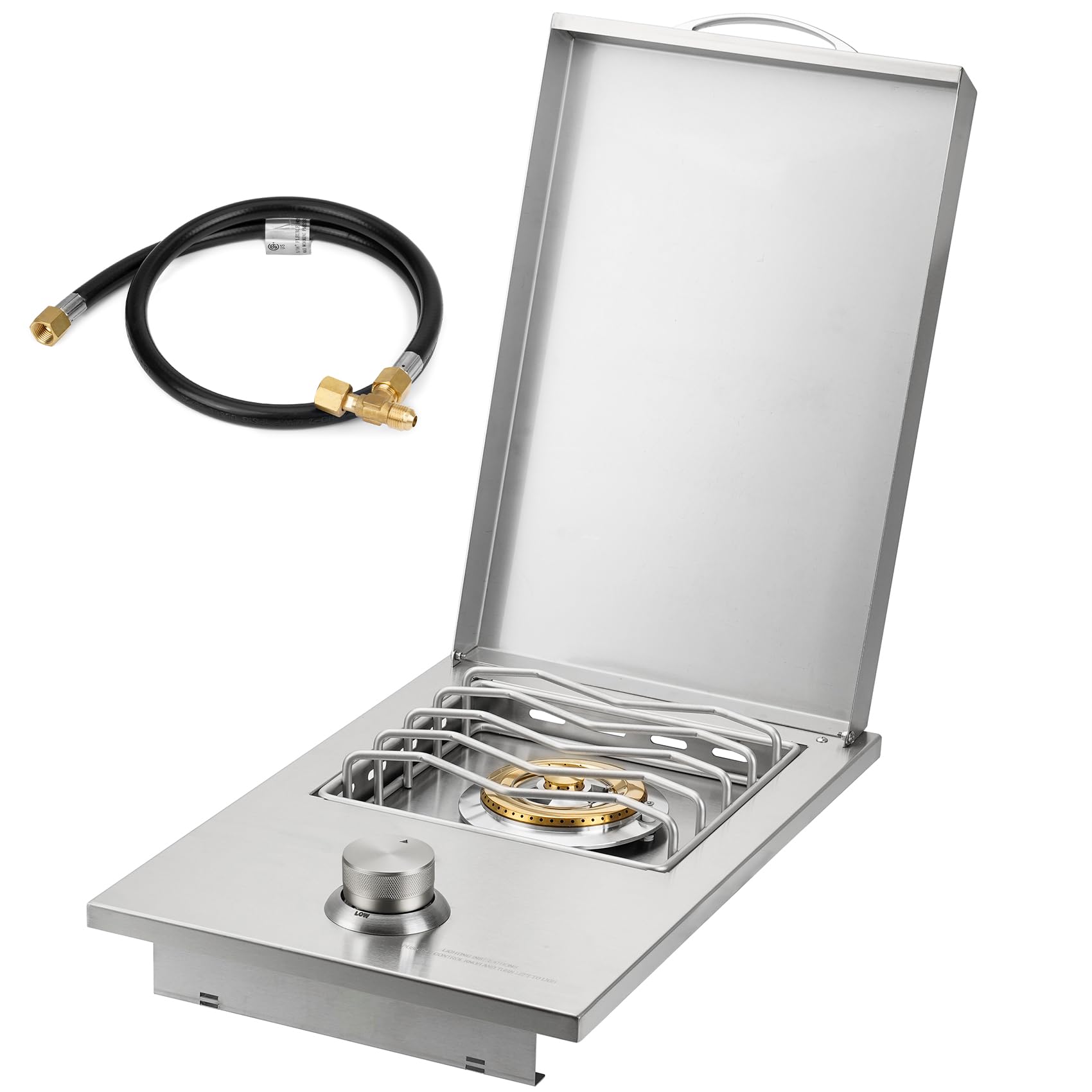 Char-Broil Stainless Steel Outdoor Modular Kitchen Cabinet with Side Burner Cutout