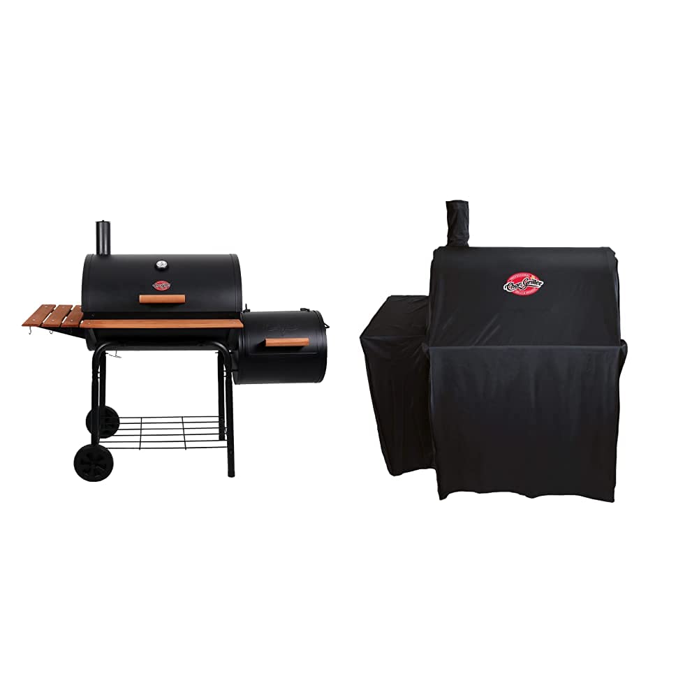 Char-Griller 1224 Smokin Pro Charcoal Grill with Side Fire Box