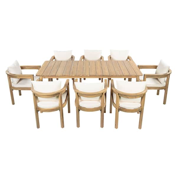 Christopher Knight Home Elger 7-Piece Acacia Wood Outdoor Dining Set