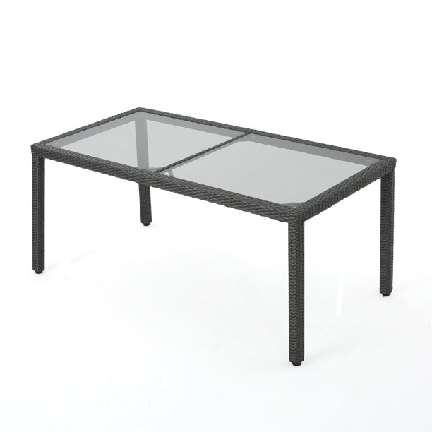 Christopher Knight Home Outdoor 48" Round Tempered Glass Dining Table
