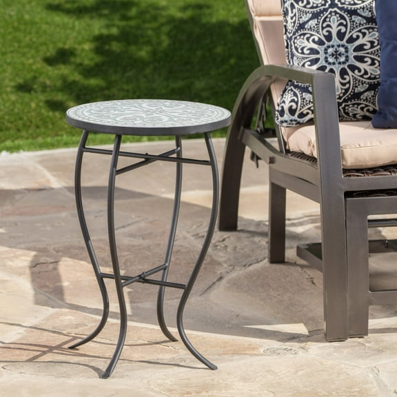 Christopher Knight Home Savanna Outdoor Mosaic Tile Dining Table