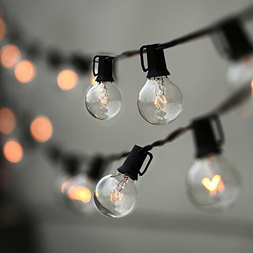 Cinoton G40 Globe String Lights 50ft with 25 Bulbs