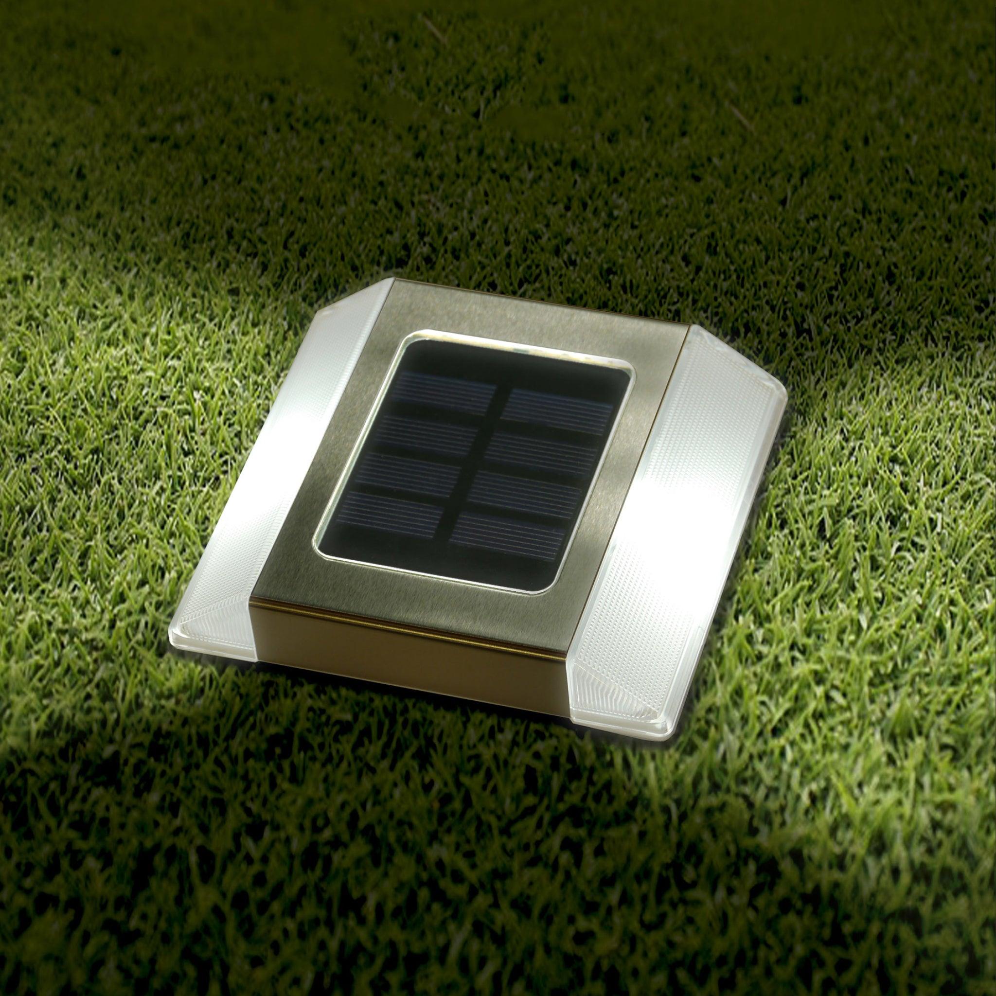Classy Caps SL100 Stainless Steel and Frosted Glass Solar Post Cap Light