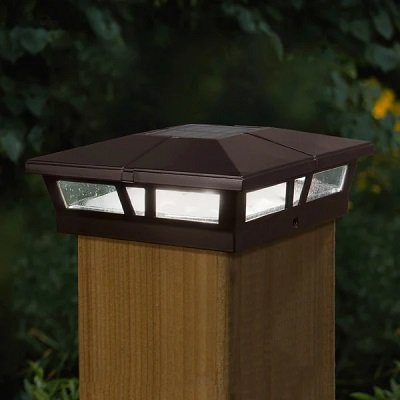 Classy Caps SL701 Solar Post Cap, Walnut Brown, 4x4