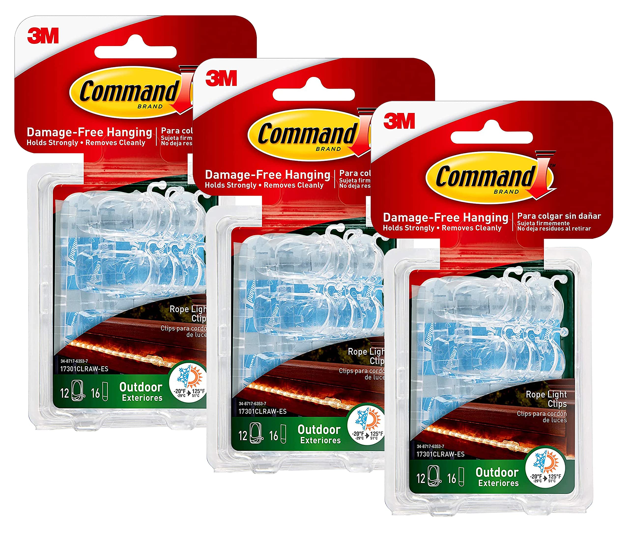 Command Outdoor Large Light Clips, 16-Pack (17-006)