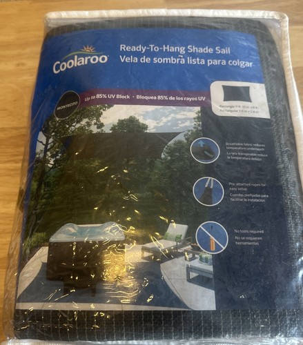 Coolaroo 16 ft Triangle Shade Sail, UV Block HDPE Fabric