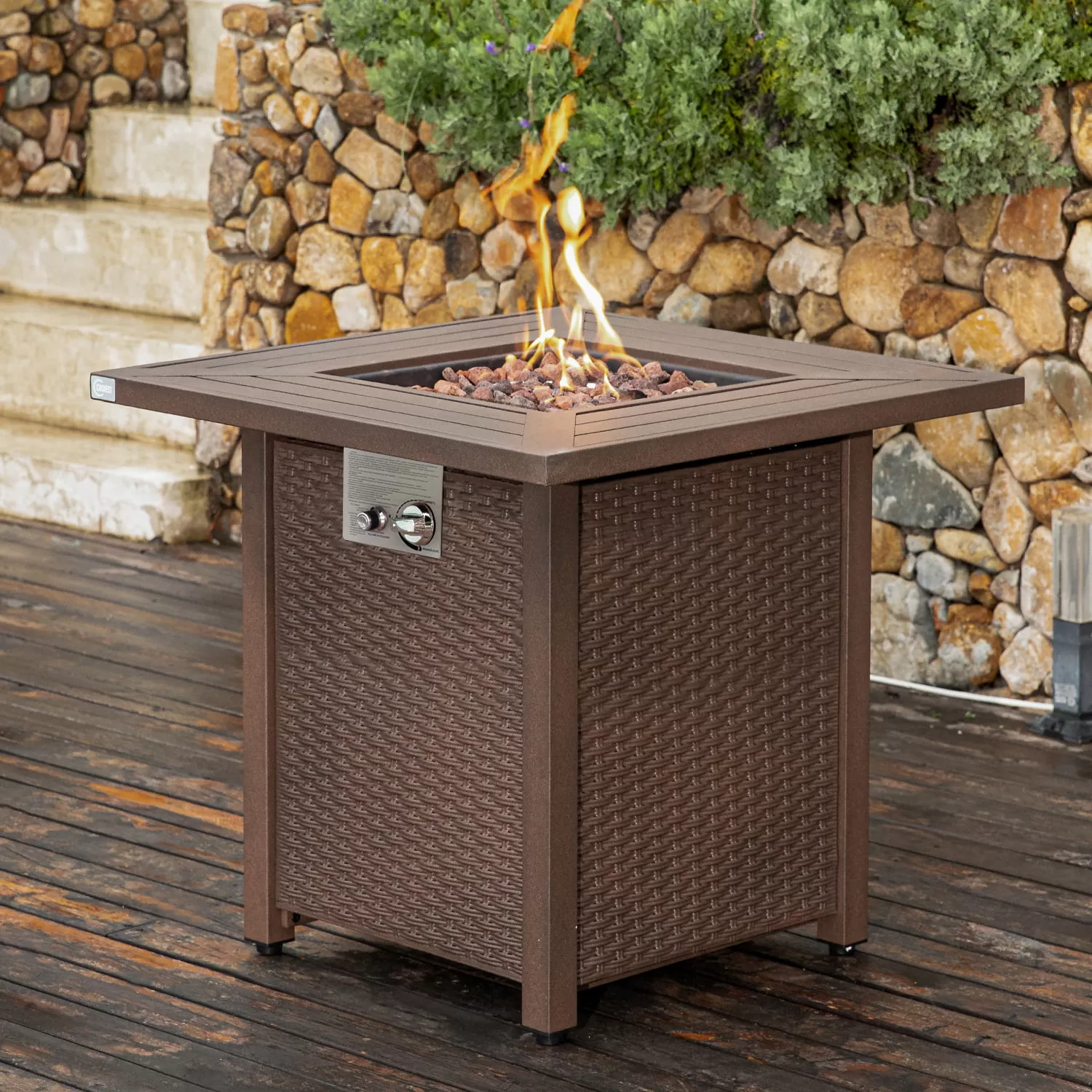 Cosiest 28-inch Outdoor Propane Fire Pit Table