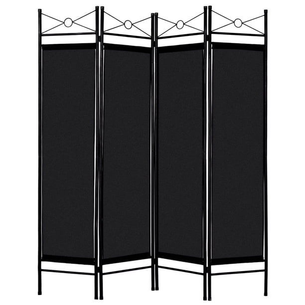 Costway 4-Panel Outdoor Privacy Screen Metal Frame