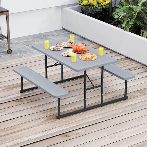 Costway 6-Piece Outdoor Patio Picnic Table Bench Dining Set