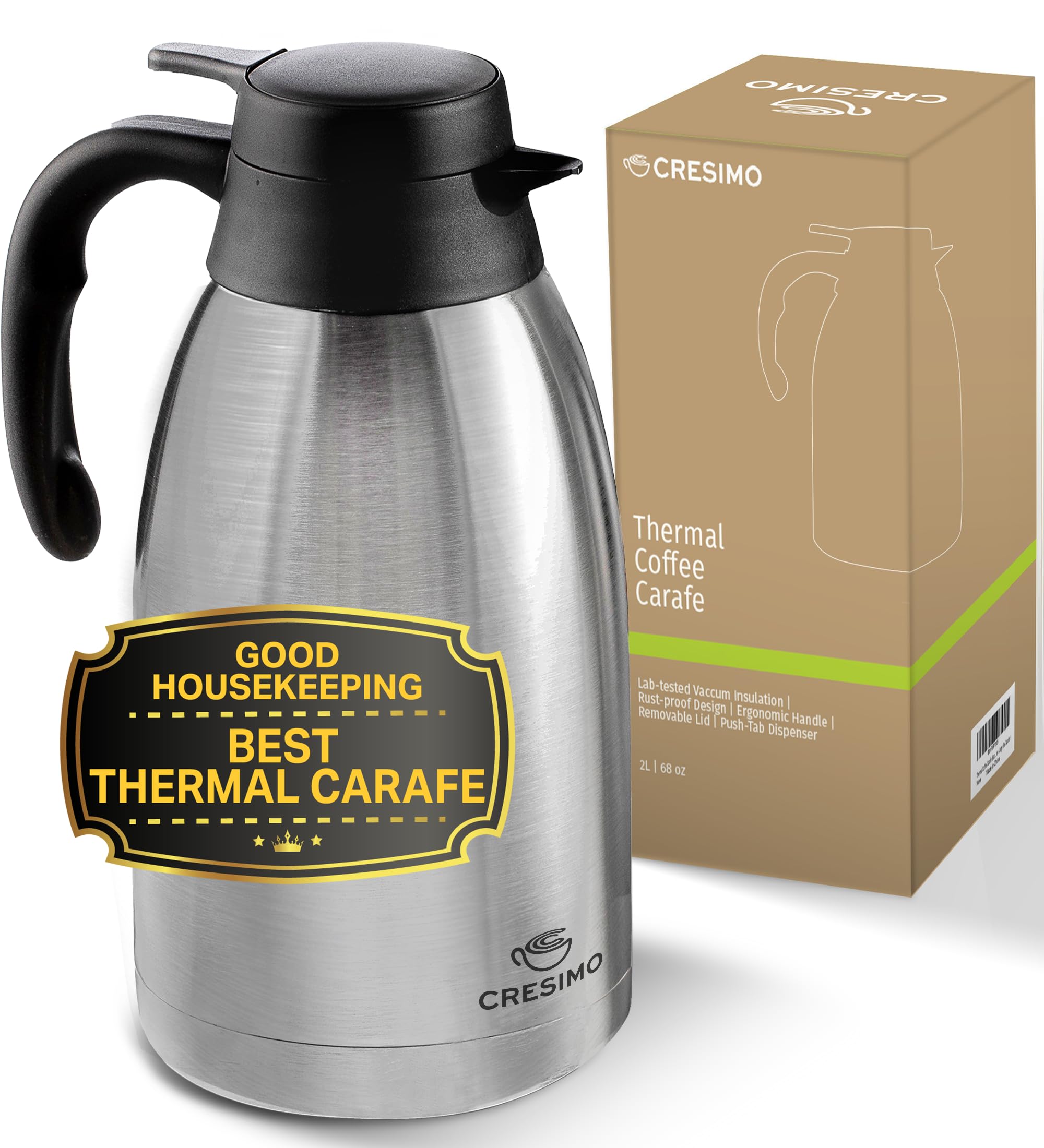 Cresimo 101 oz Stainless Steel Thermal Coffee Carafe
