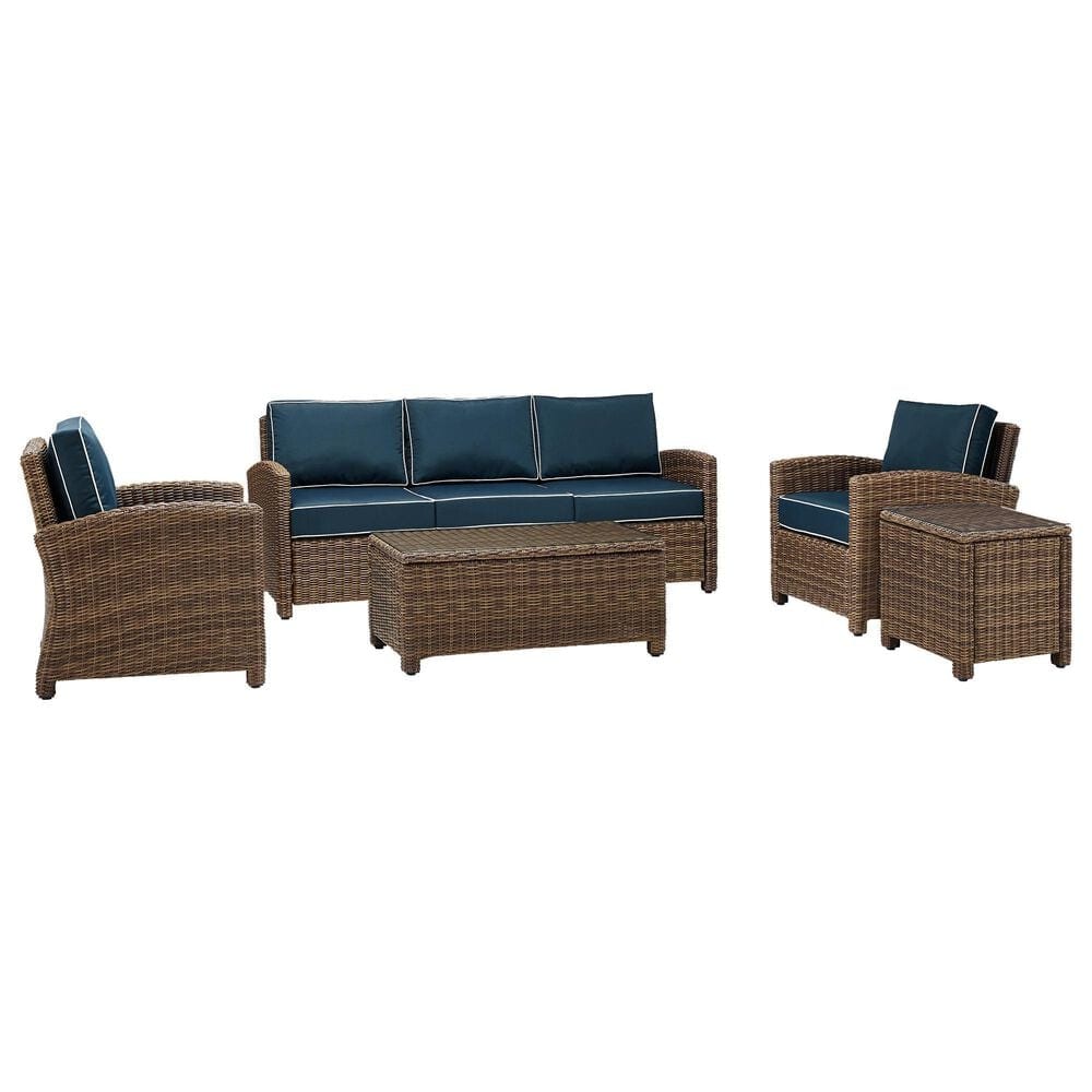Crosley Furniture Bradenton 5-Piece Outdoor Wicker Sofa Set