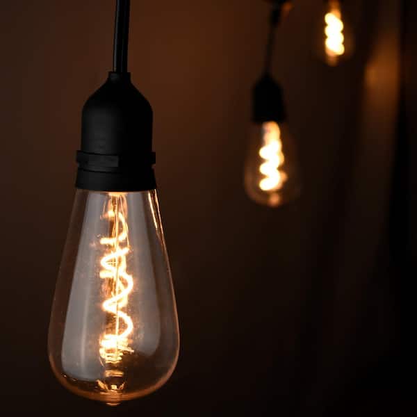 DEWENWILS 48ft Outdoor String Lights with 25 ST64 LED Bulbs