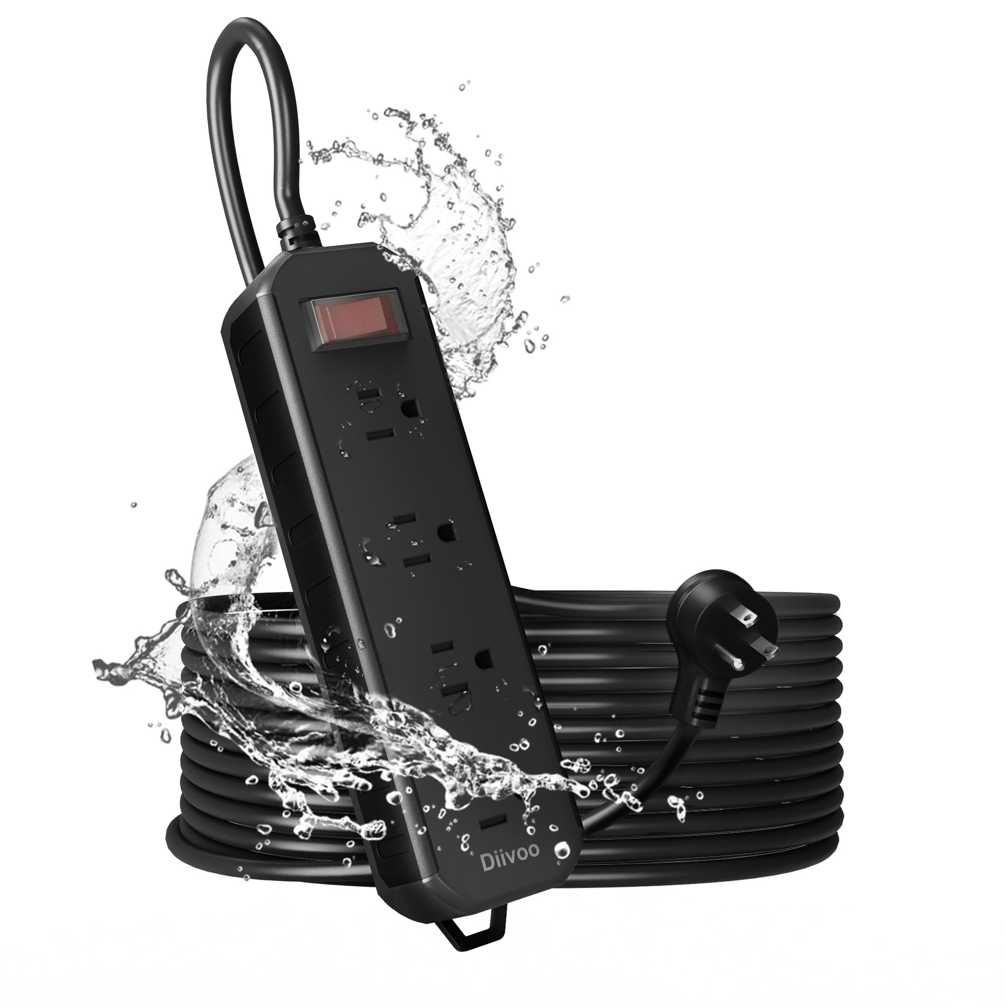 DEWENWILS 6-Outlet Outdoor Power Strip Weatherproof with 25-Ft Cord
