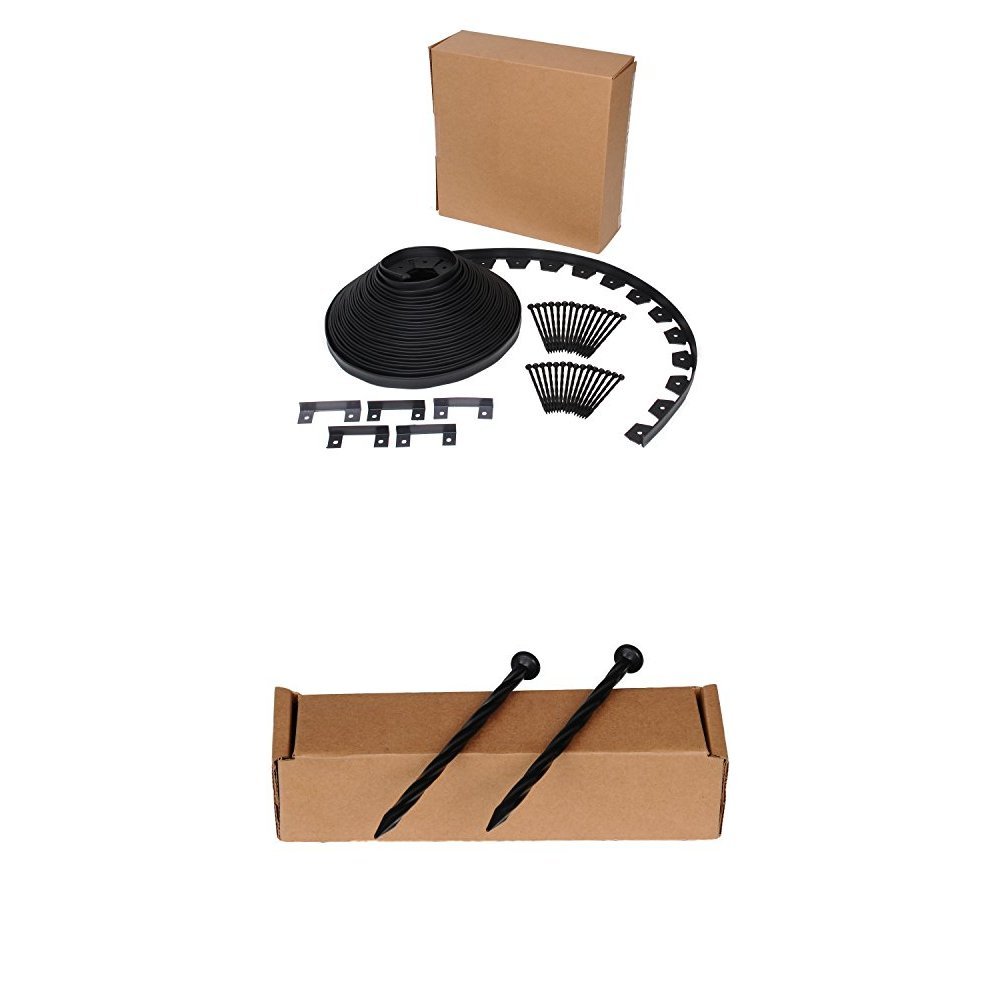 Dimex EasyFlex No-Dig Plastic Landscape Edging Kit, 100 Foot