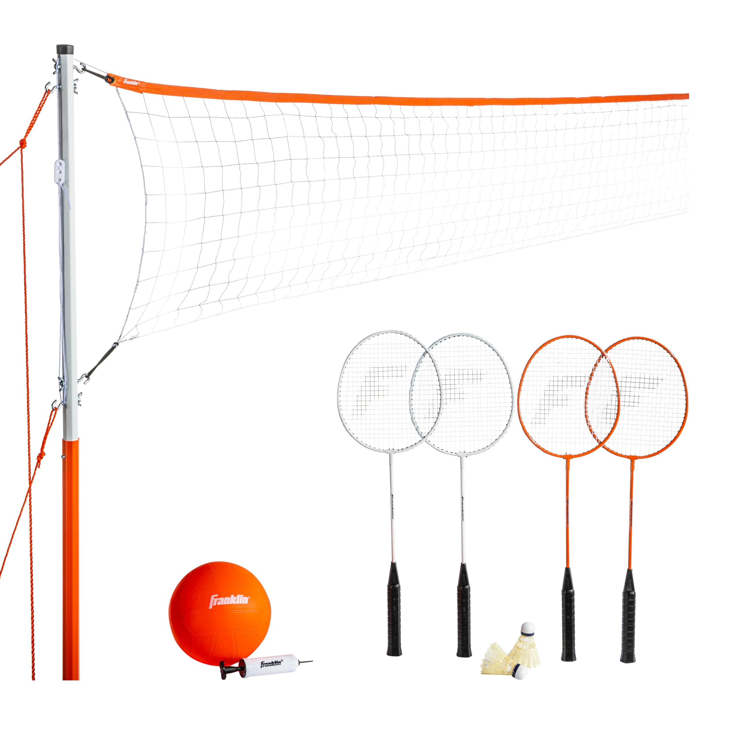 EastPoint Sports Easy Setup Badminton & Volleyball Combo Net Set