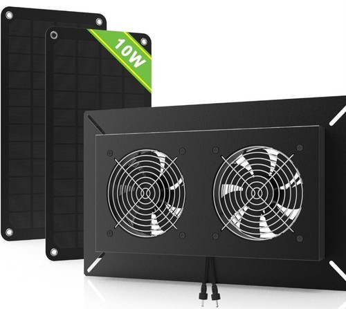 ECO-WORTHY 20W Solar Panel Fan Kit for Outdoor Use