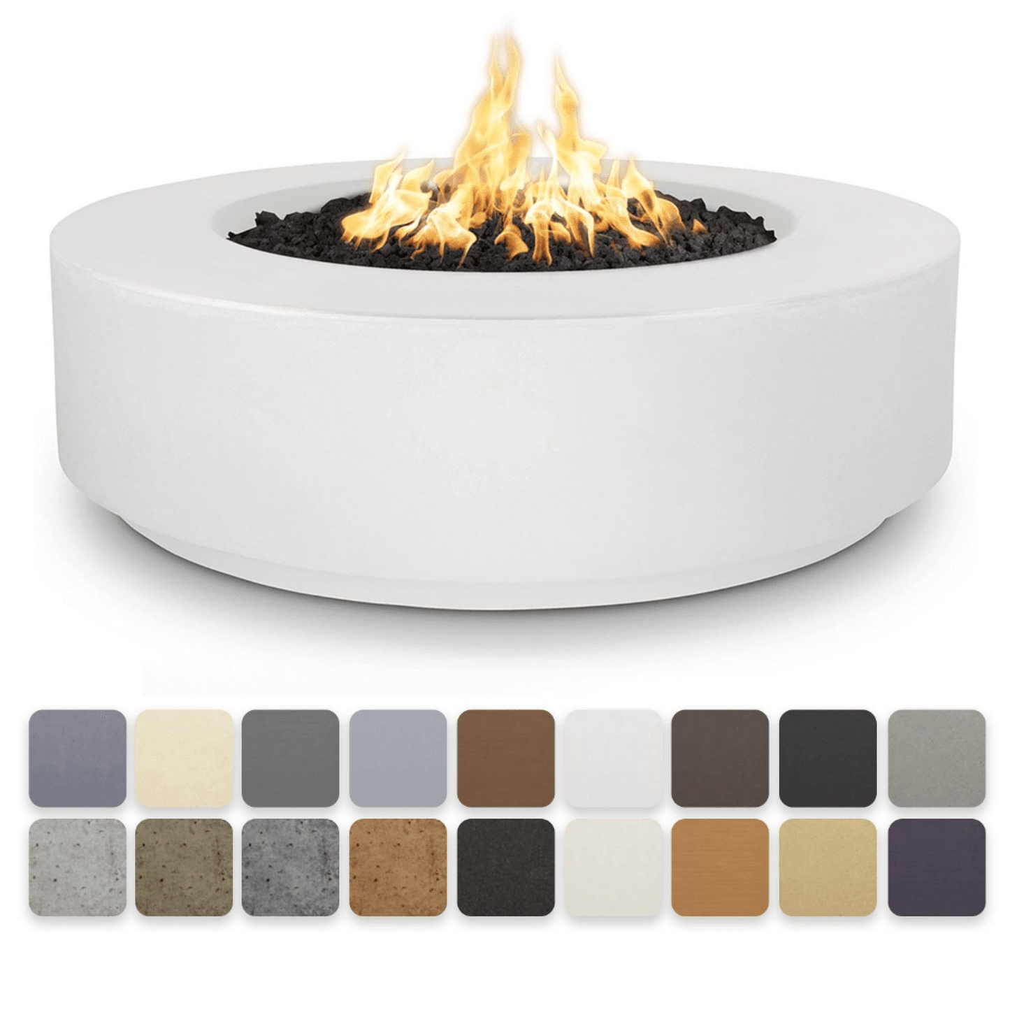 Elementi Florence Round Concrete Gas Fire Table