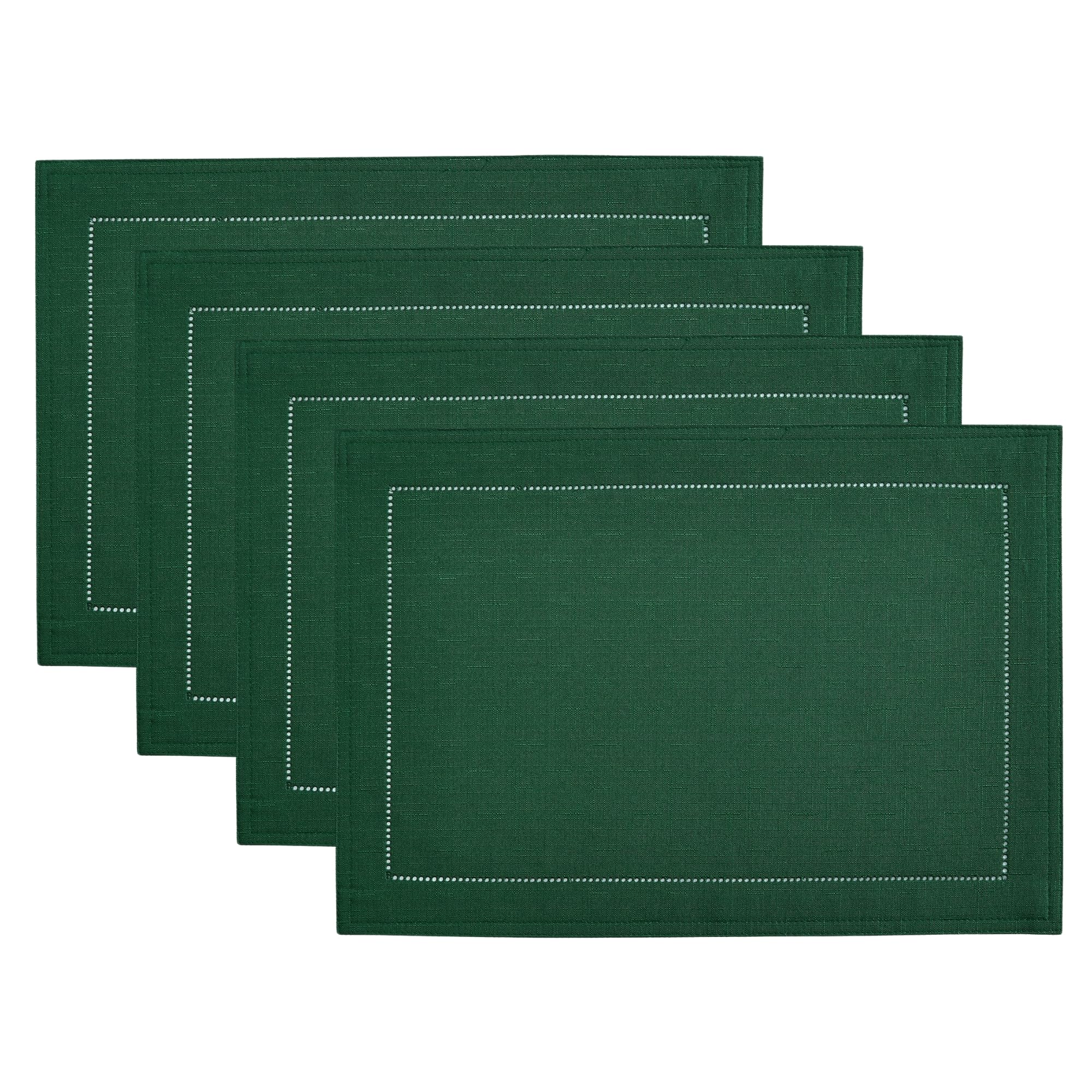 Elrene Home Fashions Wipe-Clean Vinyl Outdoor Placemat Set of 4