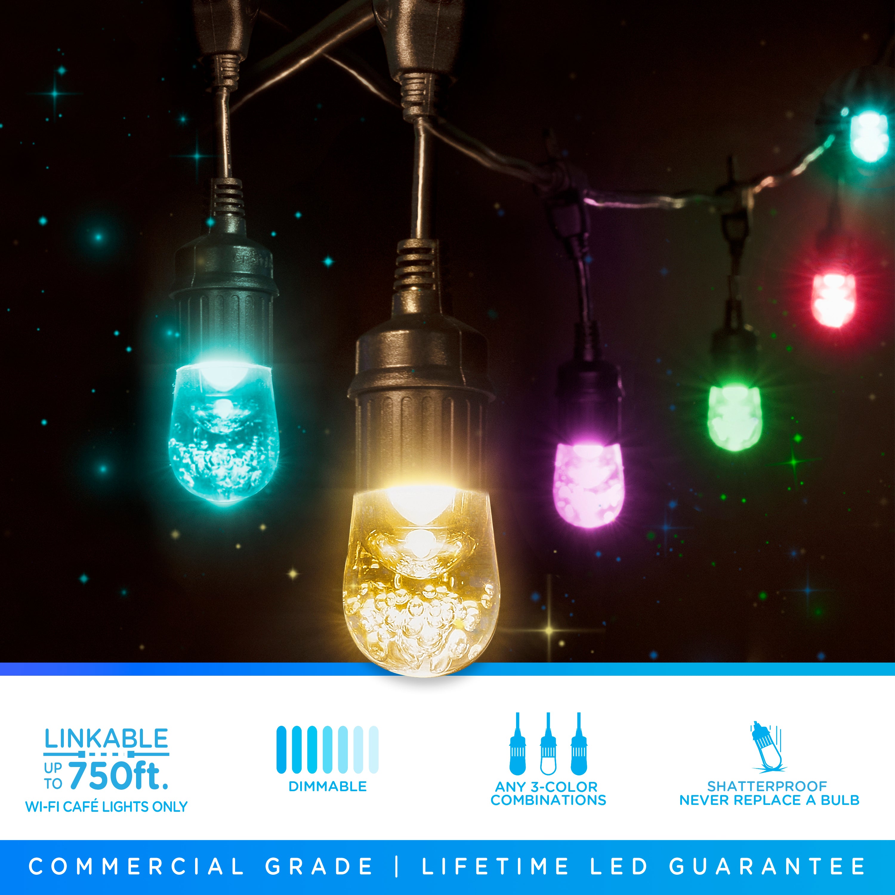 Enbrighten 48-ft Vintage LED Cafe Lights by GE