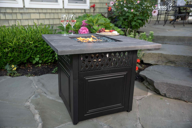 Endless Summer 38-Inch Square Outdoor Propane Gas Fire Pit Table