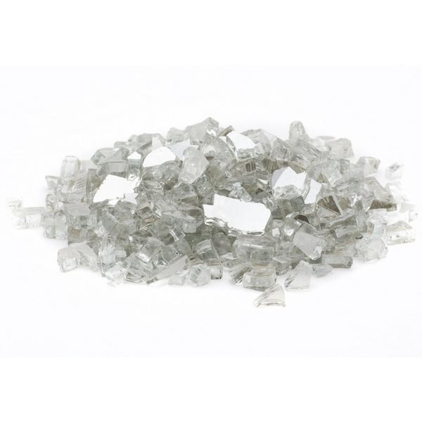 Exotic Pebbles & Glass 10 LB Tempered Fire Glass Crystal Clear
