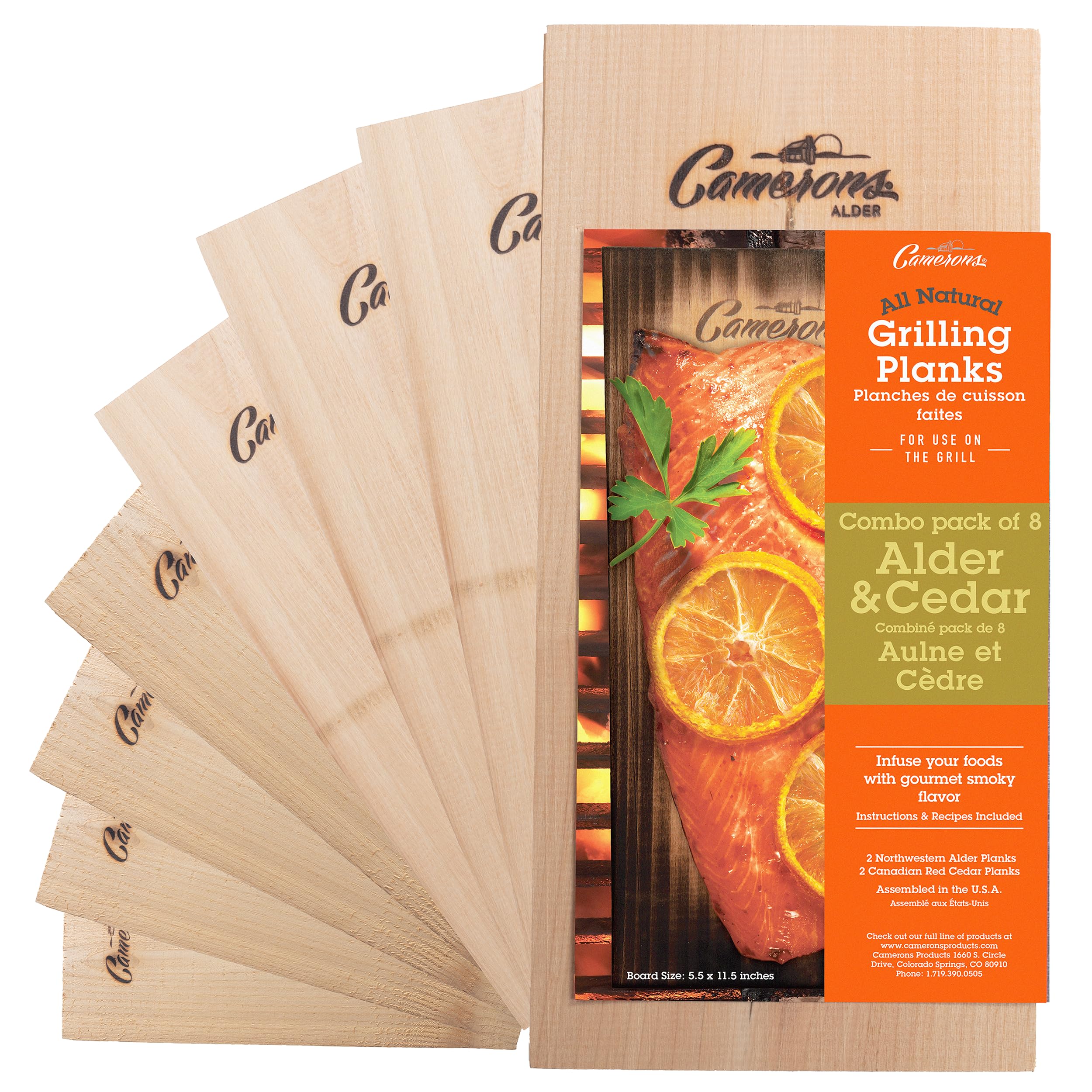 Fire & Flavor Alder Grilling Planks (2-Pack)