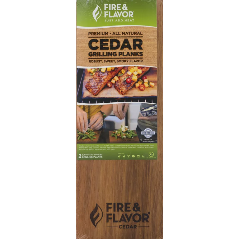 Fire & Flavor Cedar Grilling Planks (4-Pack)