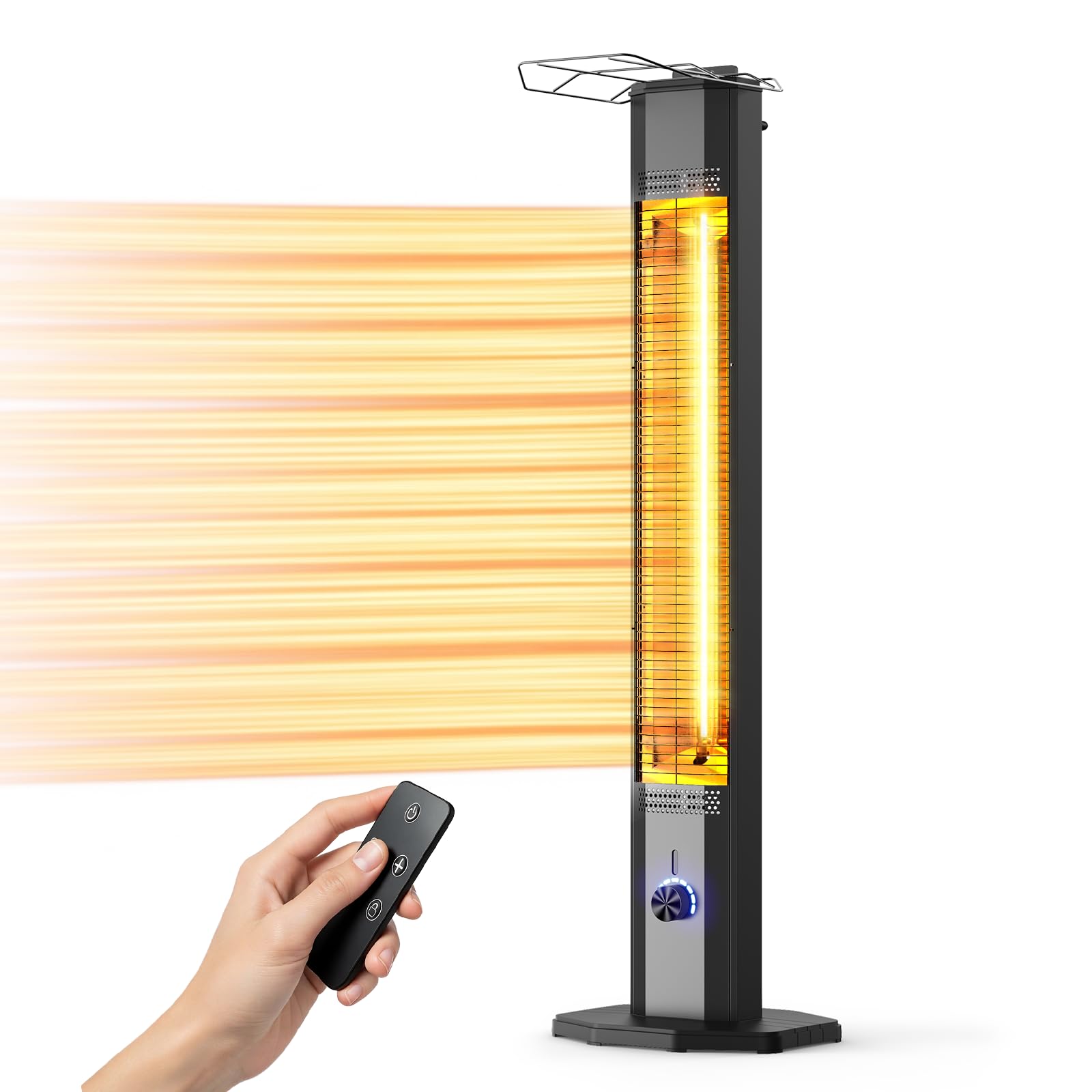 Fire Sense Osaka 1,500W Infrared Electric Tower Patio Heater