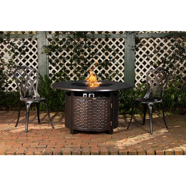 Fire Sense Yakima 60-Inch Round Propane Patio Fire Pit Table