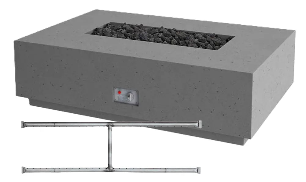 Firegear Sanctuary 2 Rectangle Gas Fire Pit Table, 60-Inch