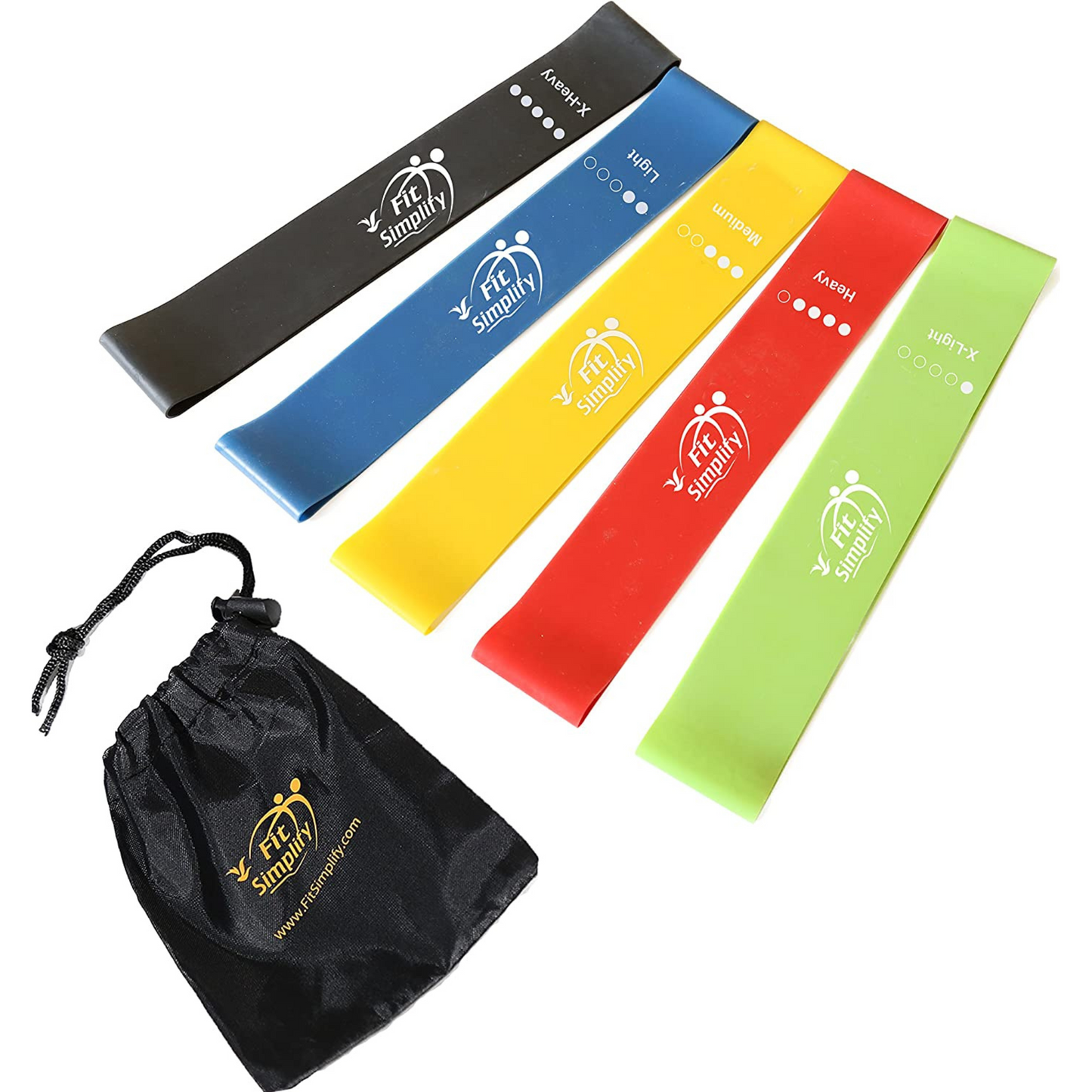 Fit Simplify Resistance Loop Exercise Bands Set of 5