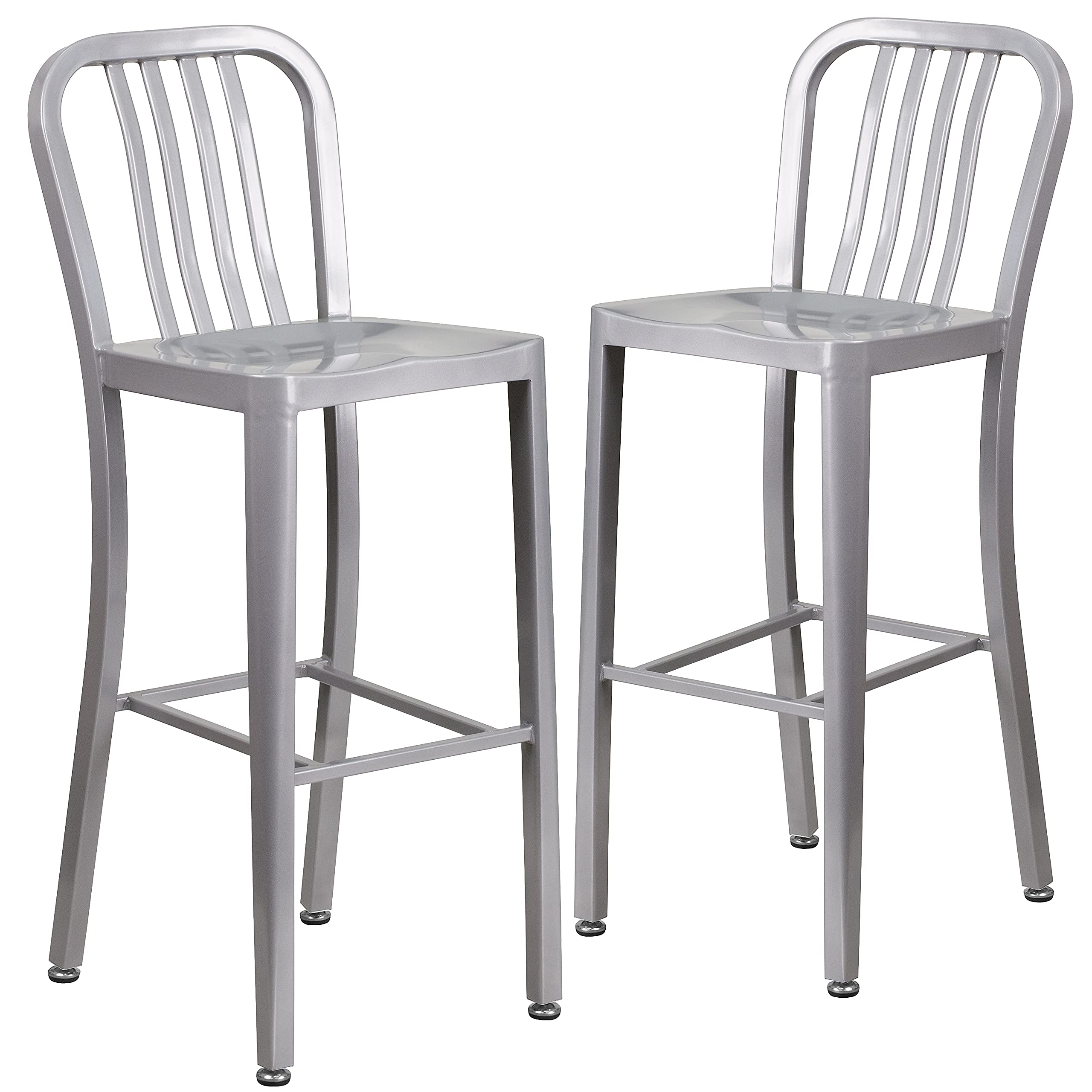 Flash Furniture 2 Pack Commercial Grade Bar Stools with Footrest