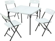 Flash Furniture Kids 5-Piece Resin Folding Table and Chair Set