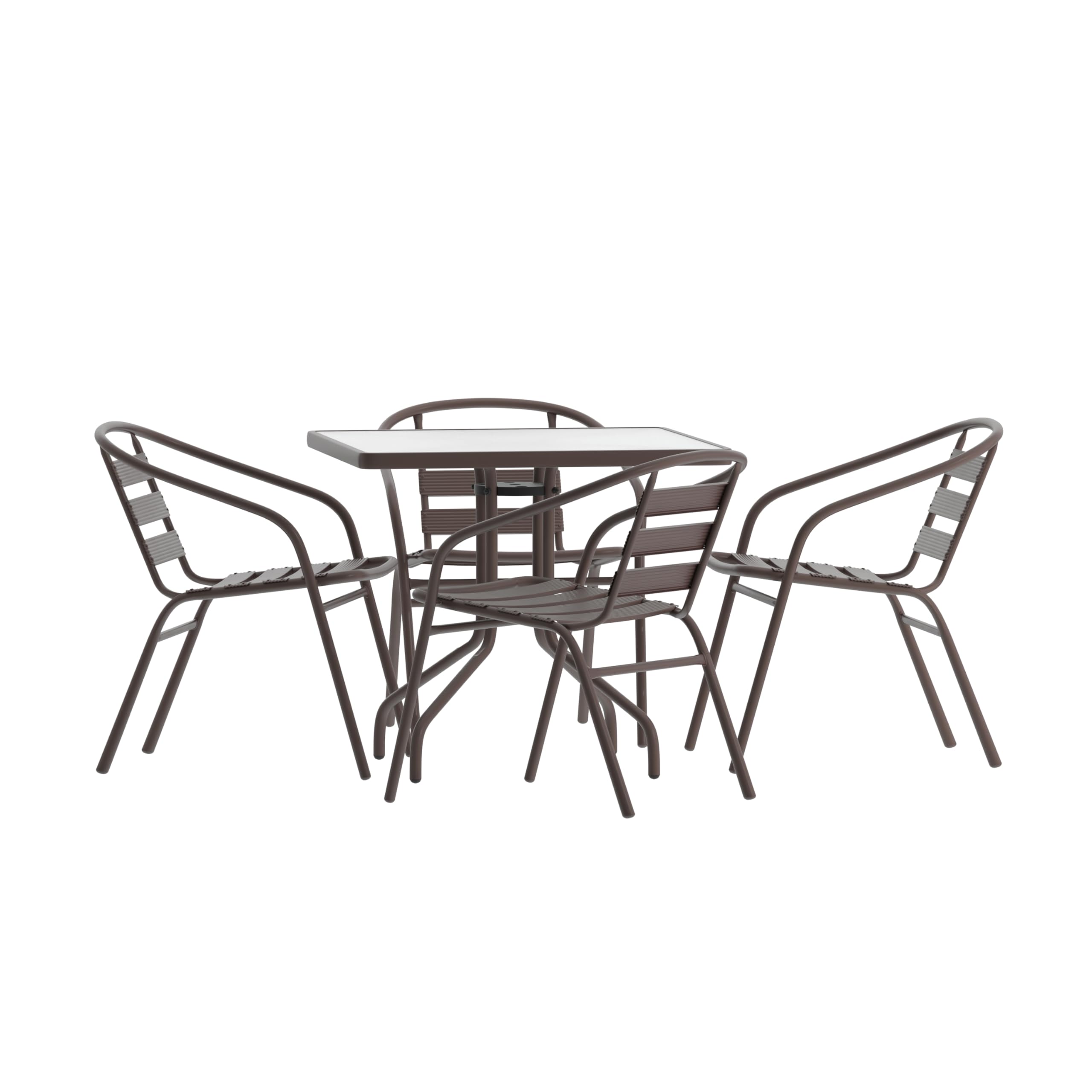 Flash Furniture Lila 71" Concrete Rectangular Outdoor Dining Table