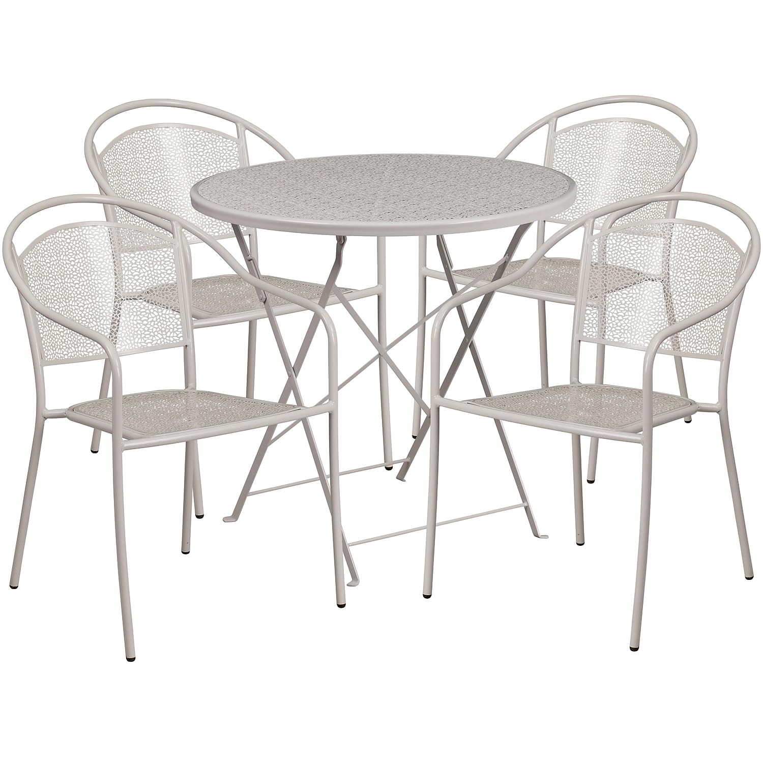 Flash Furniture Lila Commercial Grade Aluminum Outdoor Round Side Table