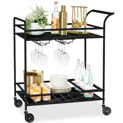 Flash Furniture Lila Indoor/Outdoor 3-Tier Rolling Bar Cart
