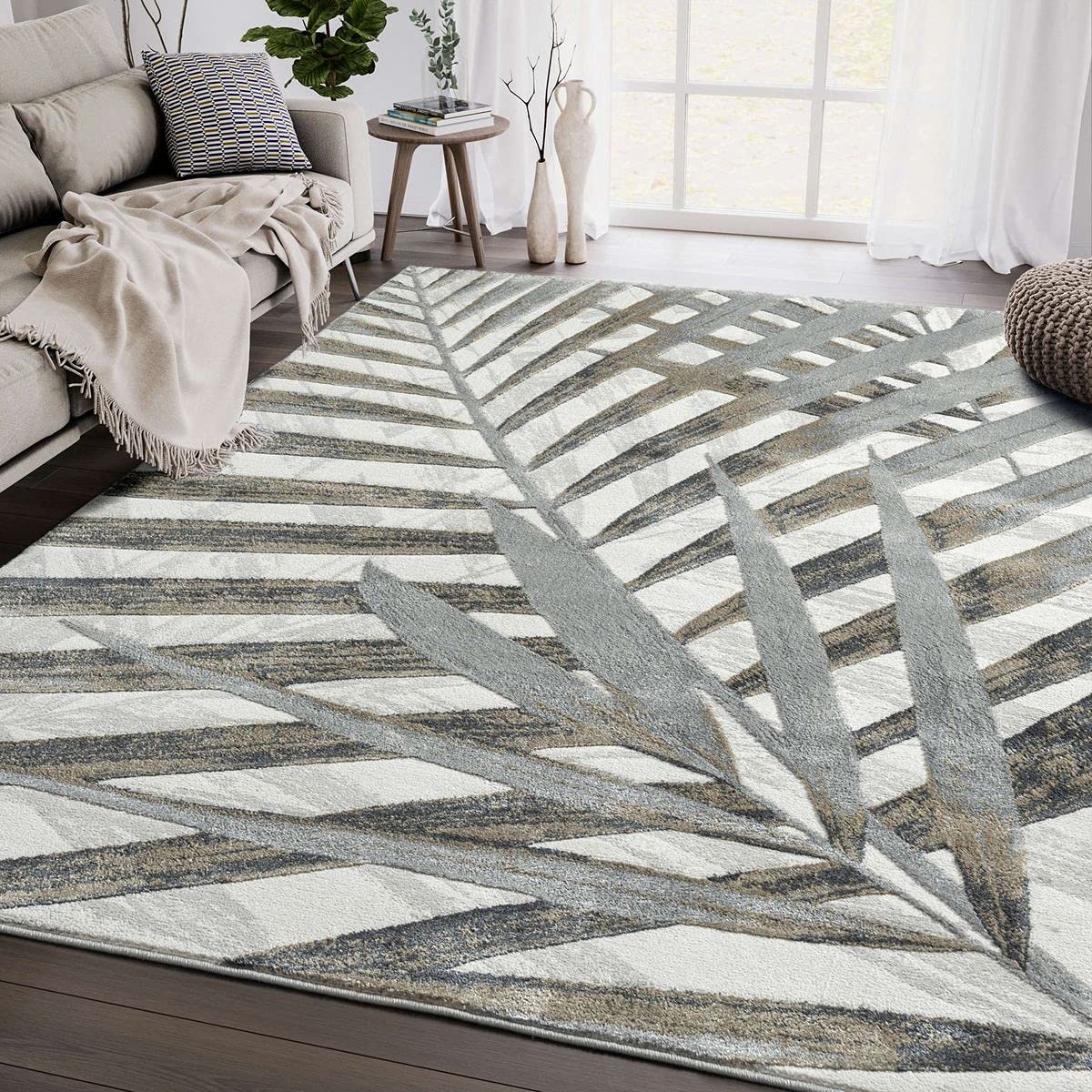 Gertmenian Outdoor Living Tropical Flatweave Area Rug