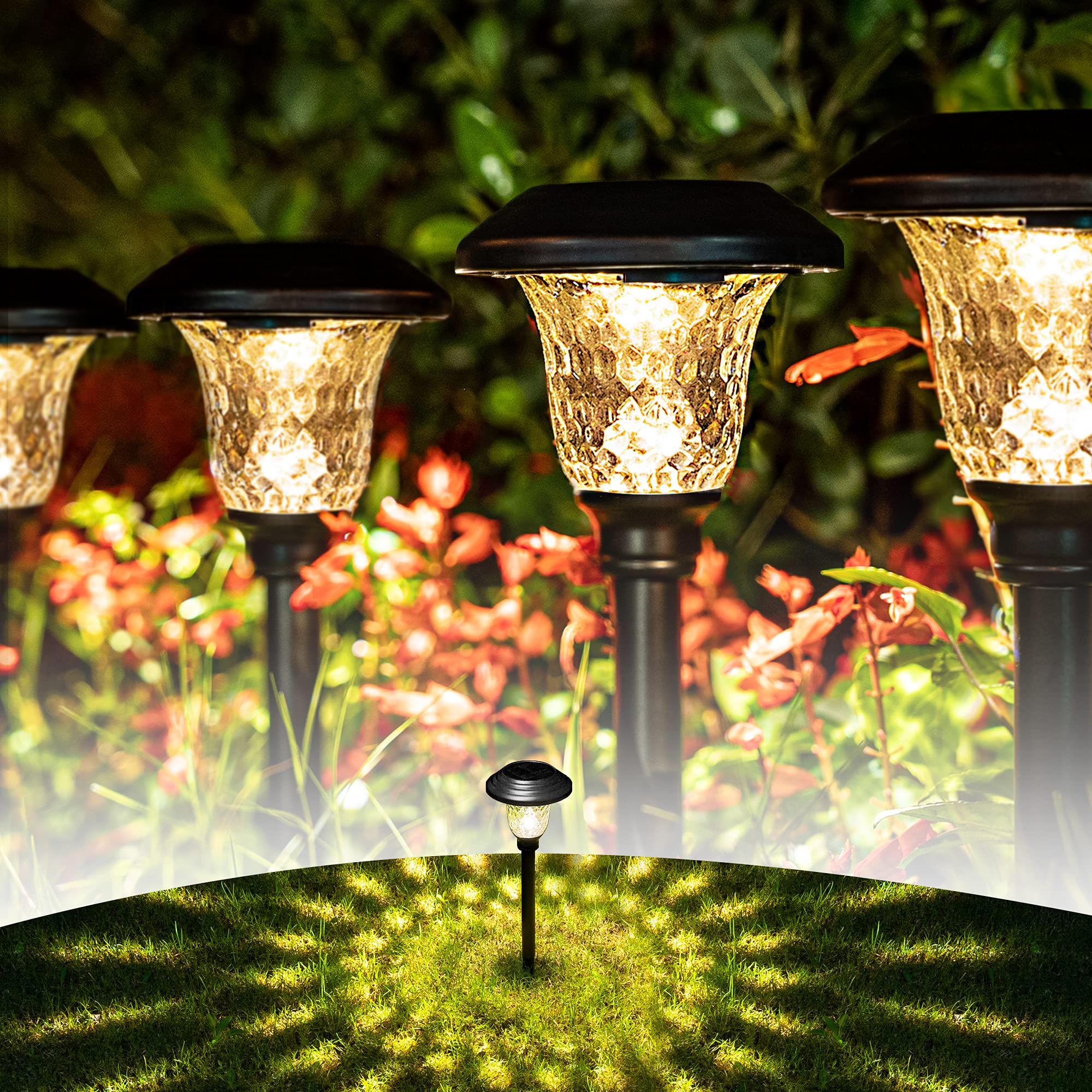 GIGALUMI Solar Path Lights 8-Pack