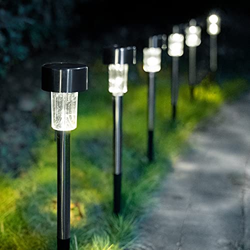 GIGALUMI Solar Pathway Lights 12-Pack