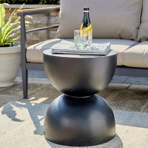Glitzhome Multifunctional Wicker Outdoor Side Table with Planter