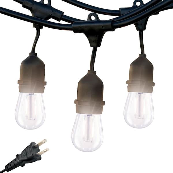 Globe Electric 48 ft Vintage Outdoor String Lights with S14 Bulbs