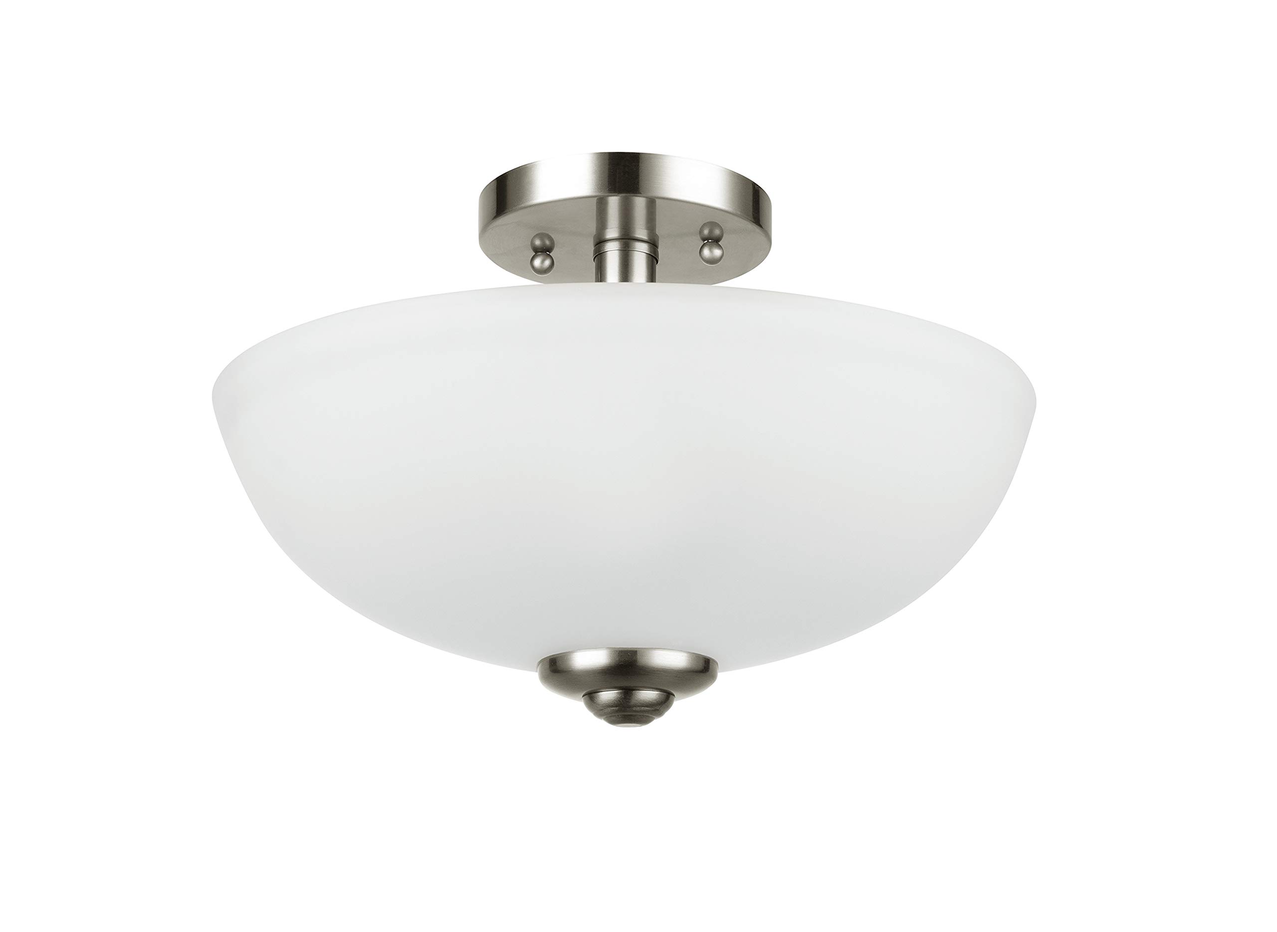 Globe Electric Oslo 1-Light Outdoor Flush Mount in Brushed Steel