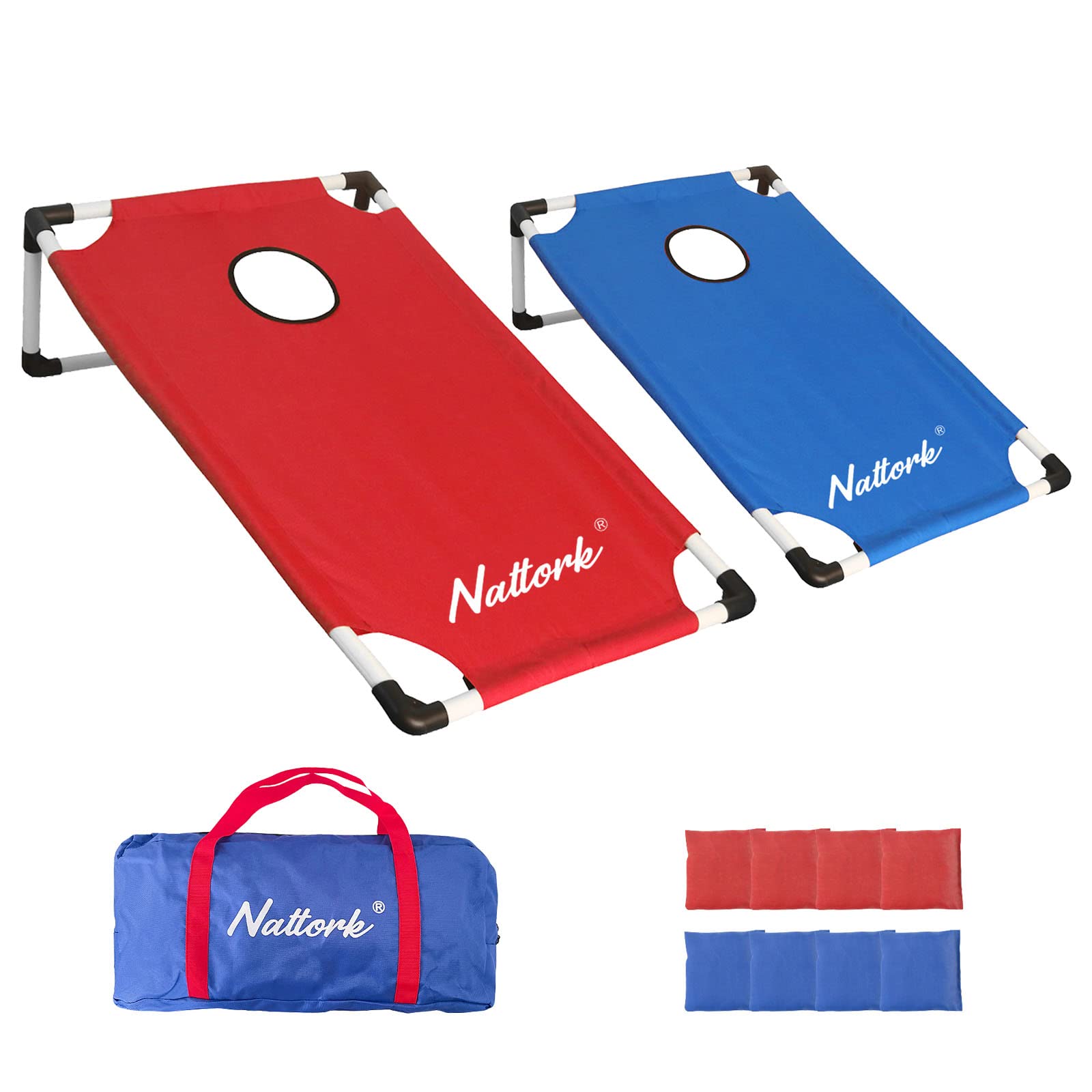 GoPong LED Cornhole Board Set with 8 Bags