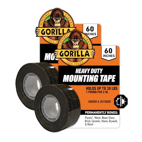 Gorilla Heavy Duty Mounting Tape, Outdoor, 1 Inch x 60 Inches