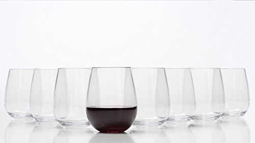 Govino Go Anywhere Dishwasher Safe Flexible Shatterproof Recyclable Wine Glass, Set of 8