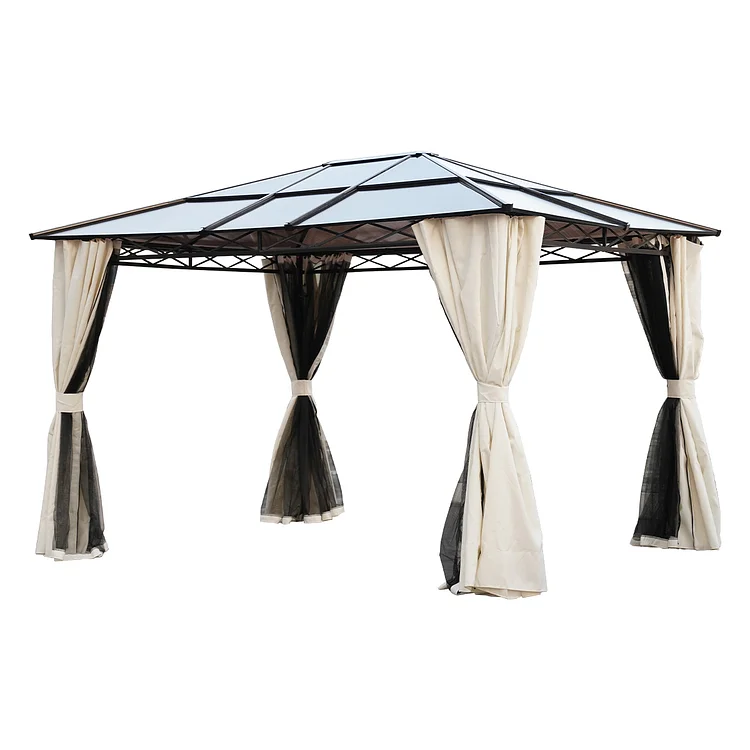 Grand Patio 13x13 Hexagonal Aluminum Hardtop Gazebo