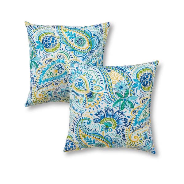 Greendale Home Fashions Outdoor Square Toss Pillow, 18x18, Set of 4
